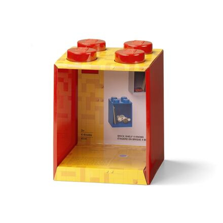 LEGO Brick 4 závěsná police - červená