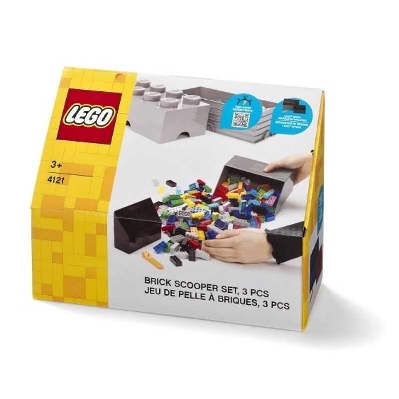 LEGO naběrač na kostičky - šedá/černá, set 2 ks
