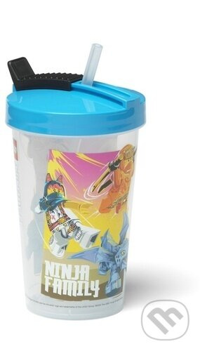 LEGO Ninjago kelímek s brčkem - modrá