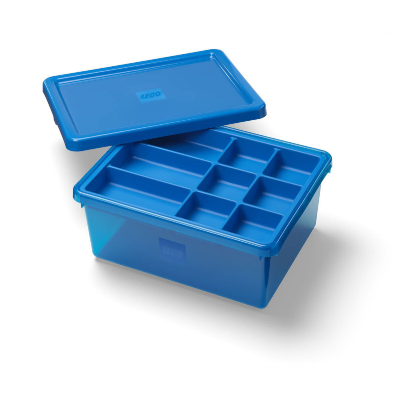 LEGO úložný box s organizérom - modrá