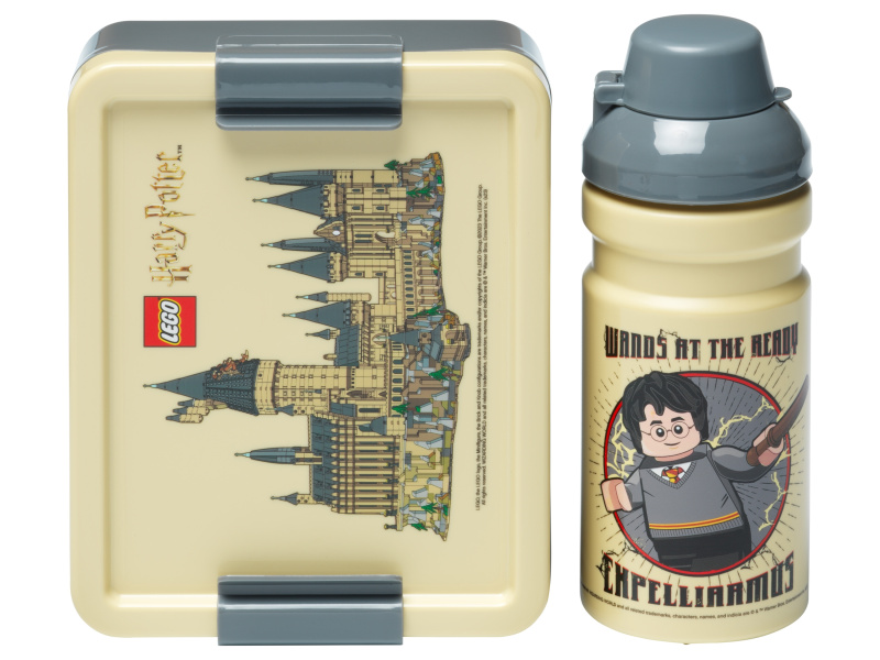 LEGO Harry Potter svačinový set (láhev a box) - Bradavice