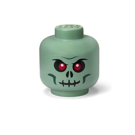 LEGO úložná hlava (velikost L) - zelený kostlivec