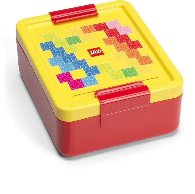 LEGO Brick box na svačinu - červená/žlutá