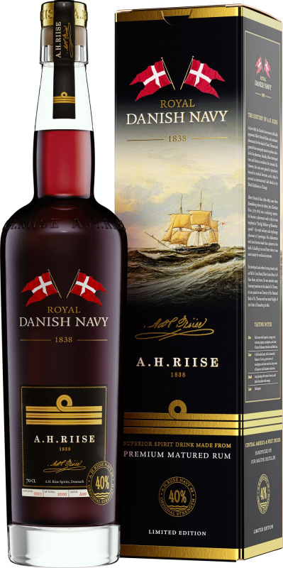 A.H.Riise Royal Danish Navy Rum 40% 0,7l (karton)