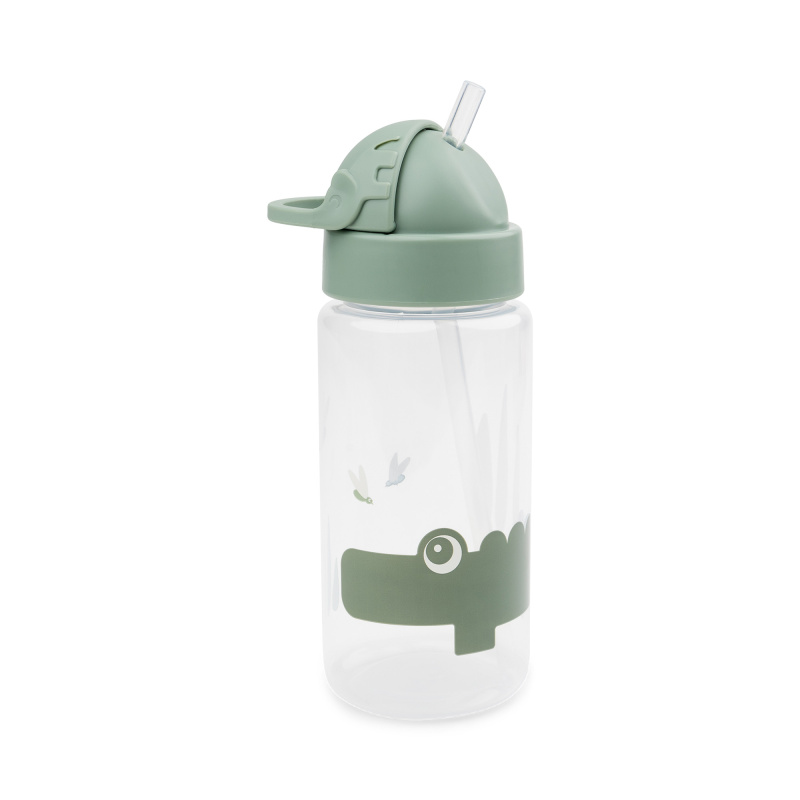 Done by Deer láhev s brčkem Croco zelená 350 ml