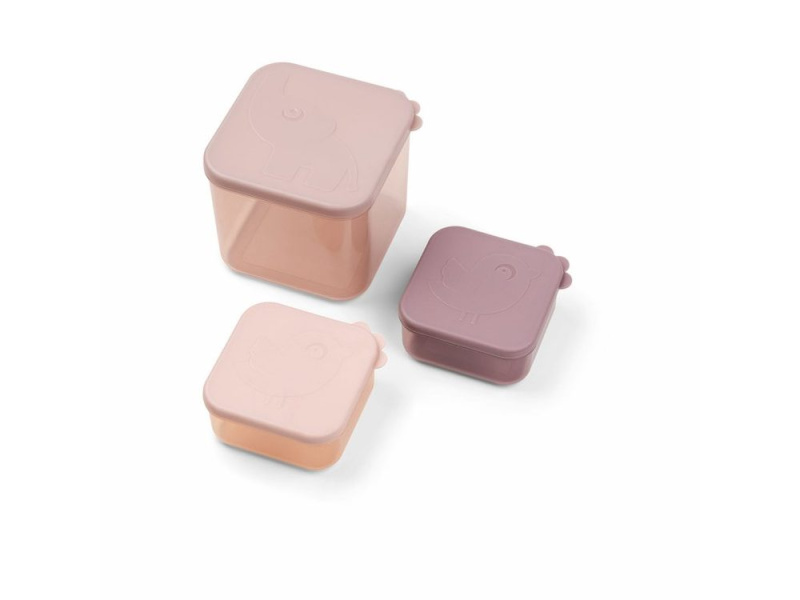 Done by Deer Potravinové boxy Elphee, vel. M 3ks - růžové