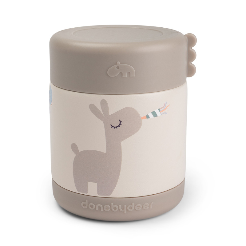 Done by Deer Dětská termonádoba 300 ml - Celebration Písková