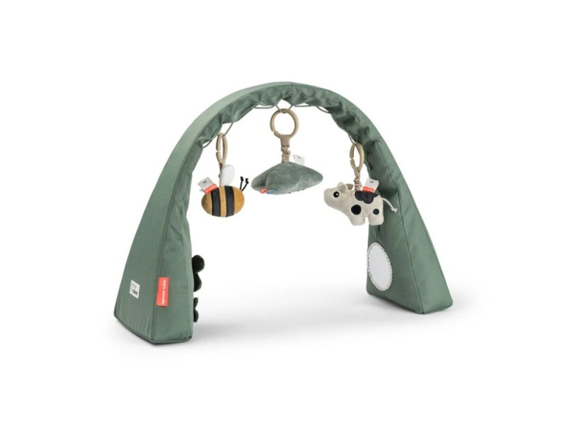 Done by Deer Aktivní oblouk s hračkami Tiny farm - zelená