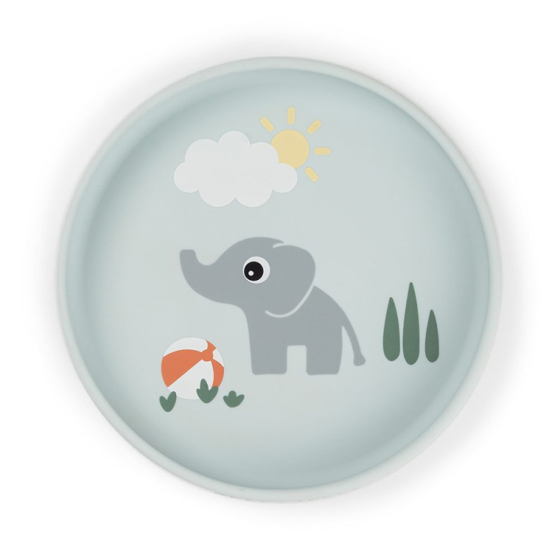 Done by Deer Stick & stay jídelní talíř Playground - Modrý