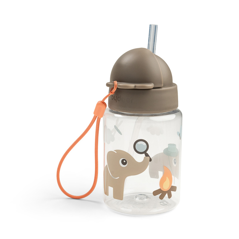 Done by Deer láhev s brčkem Tiny trails písková 280 ml