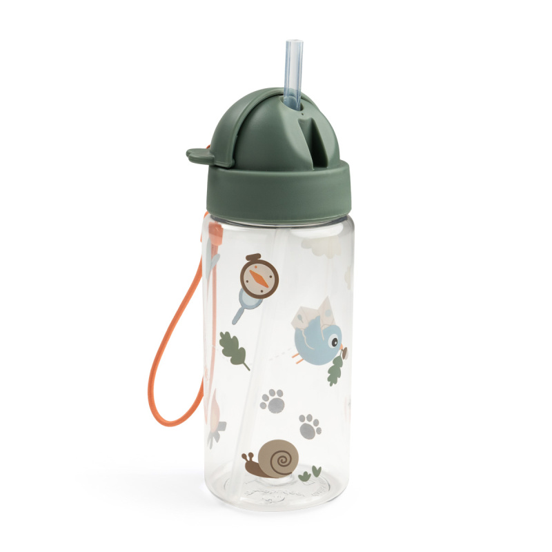 Done by Deer láhev s brčkem Tiny trails zelená 350 ml