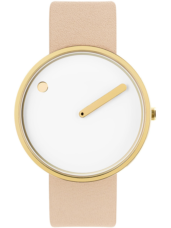 Picto 43321-6320G Ladies Watch White and Gold 40mm