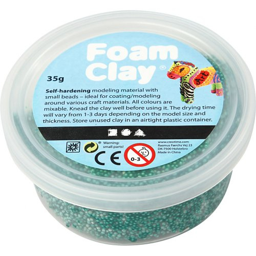 Creative Samotvrdnoucí modelovací pěnová hmota Foam Clay TMAVÁ ZELENÁ