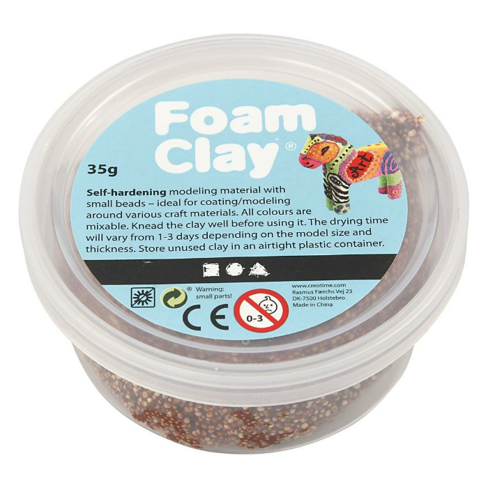 Creative Samotvrdnoucí modelovací pěnová hmota Foam Clay HNĚDÁ