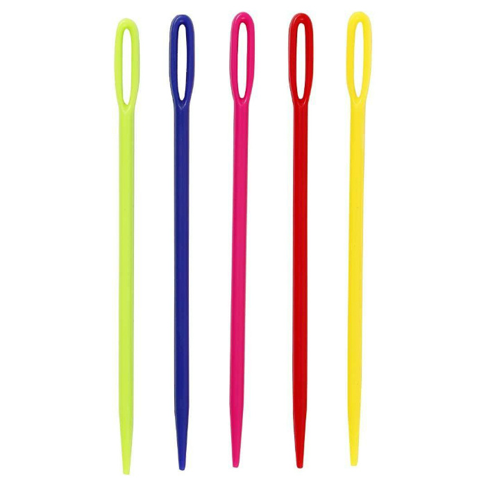 Plastová jehla s velkým okem sada (5ks)