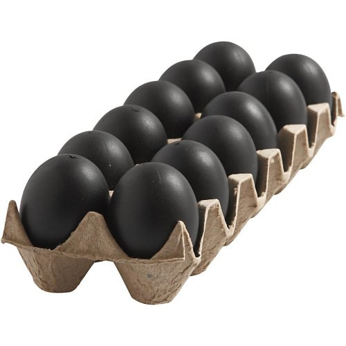 Creative Plastové vajíčko ČERNÉ 12 ks v balení
