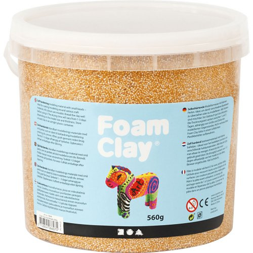 Creative Samotvrdnoucí modelovací pěnová kuličková hmota Foam Clay ZLATÁ 560g