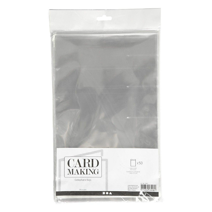 Celofánové obaly na obálky 17 × 23 cm (50 ks)