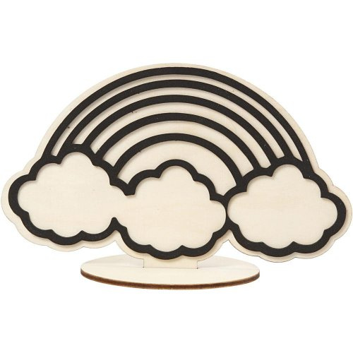 Creative Dřevěná dekorace pro děti k ozdobení DUHA