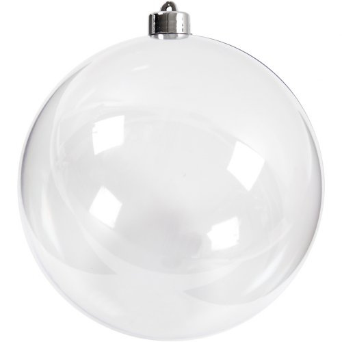 Creative Vánoční plastová baňka k dotvoření, průměr 15,6 cm, transparentní