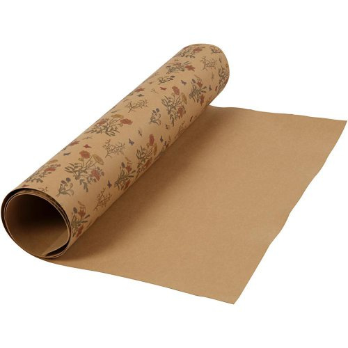 Creative Papírová imitace kůže SVĚTLE HNĚDÁ S POTISKEM