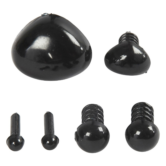 Plastové doplňky k modelíně (20 sad) - čumáčky a oči