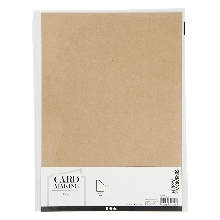 Kartonový papír A4 hnědý kraft 120g/m2 (20ks)