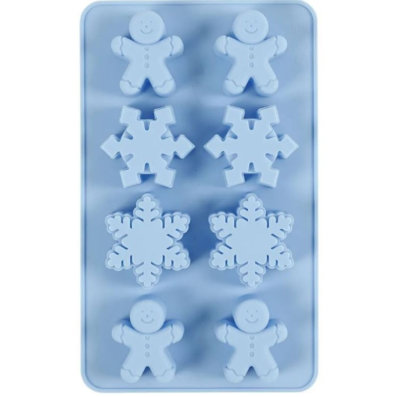 Creative Silikonová forma SNĚHOVÉ VLOČKY A PERNÍČKY