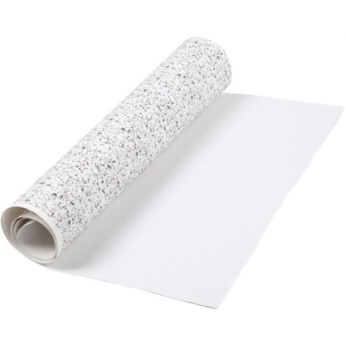 Creative Papírová imitace kůže BÍLÁ S POTISKEM