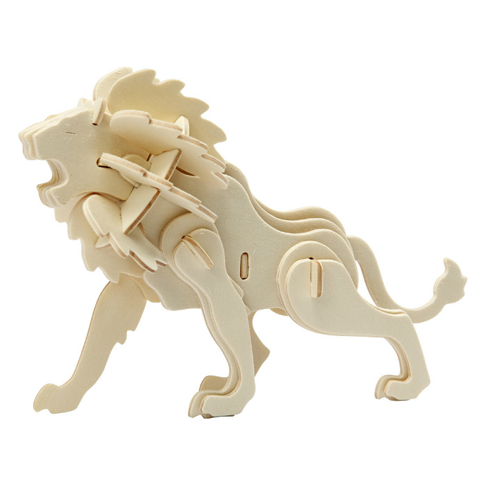 3D dřevěný model lev