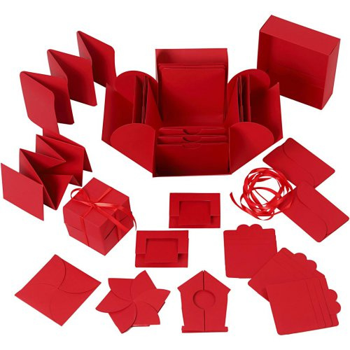 Creative Exploding box k dotvoření ČERVENÁ