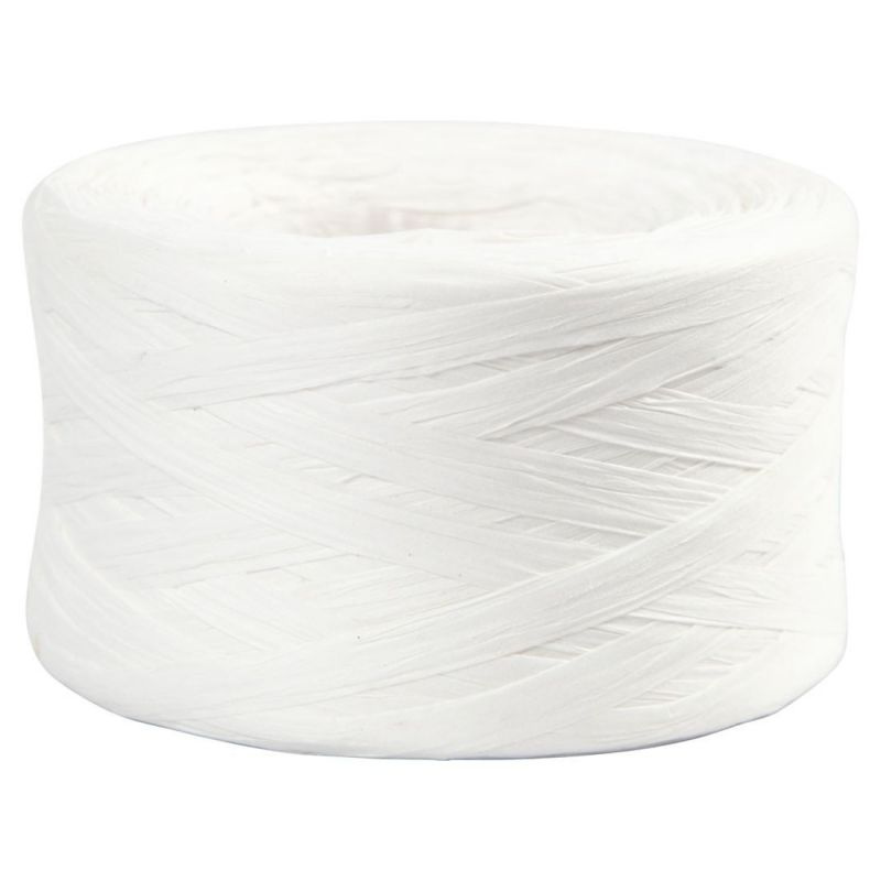 Papírová příze Raffia 100m bílá