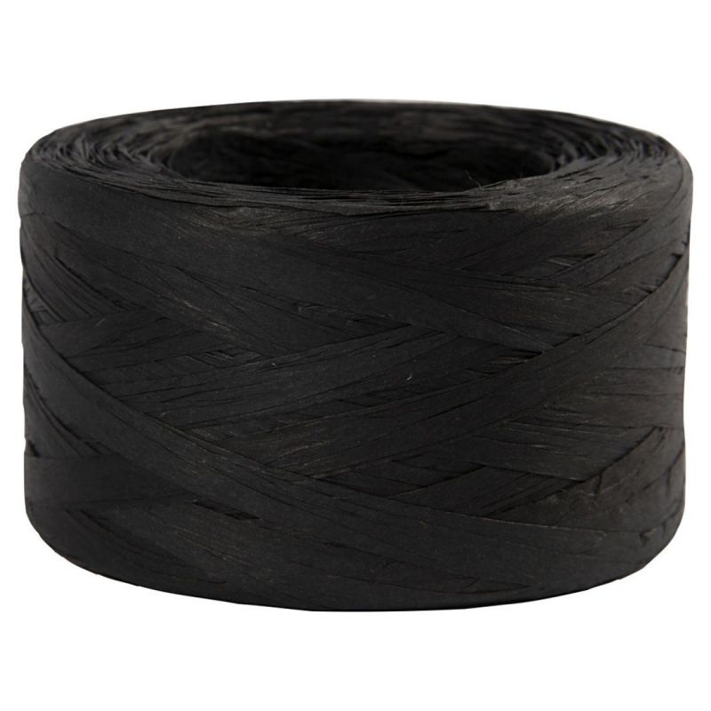 Papírová příze Raffia 100m černá