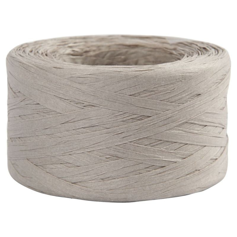 Papírová příze Raffia 100m šedá