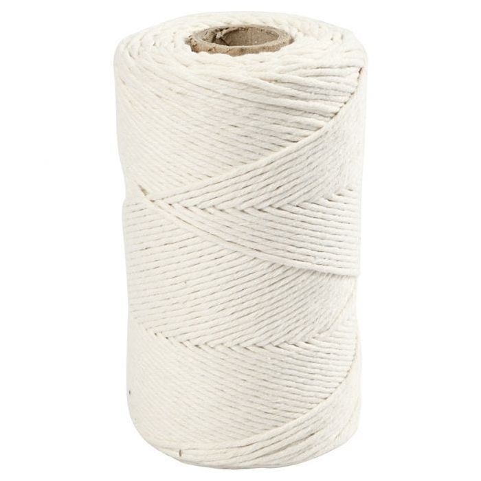 Macramé příze 2mmx198m bílá