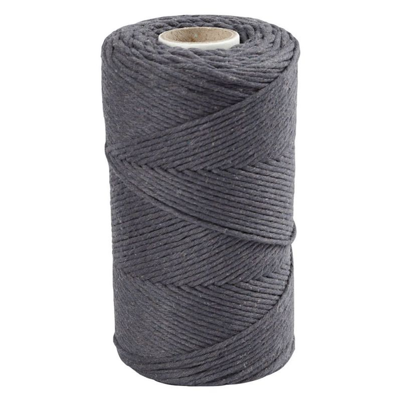 Macramé příze 2mmx198m šedá