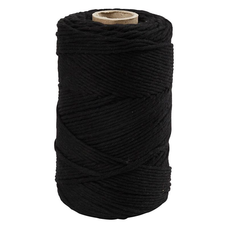 Macramé příze 2mmx198m černá