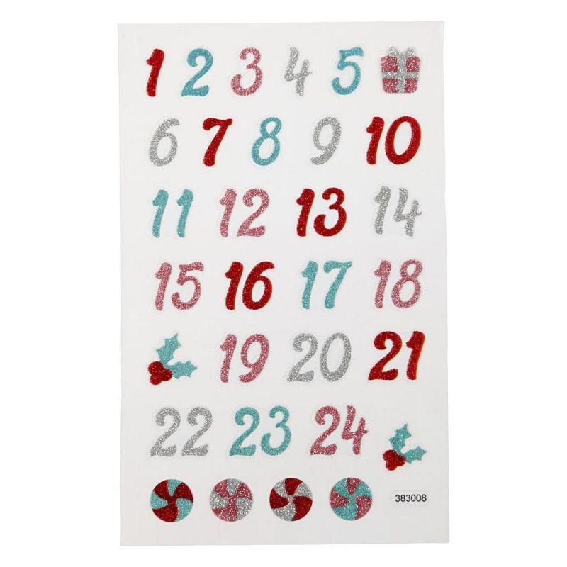 Samolepky 10x16cm - Třpytivá čísla