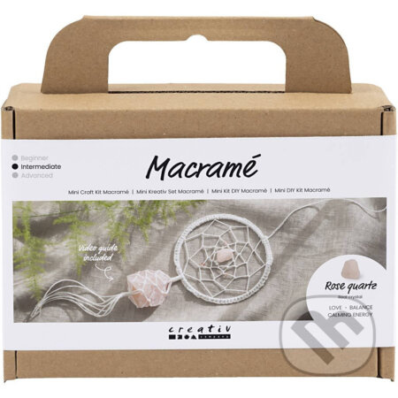 Creative Sada macramé LAPAČ SNŮ S RŮŽENÍNEM