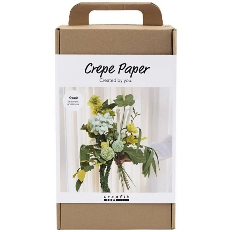Kreativní sada velká květiny z krepového papíru