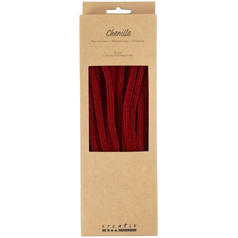 Chlupaté modelovací drátky (50ks) - bordó