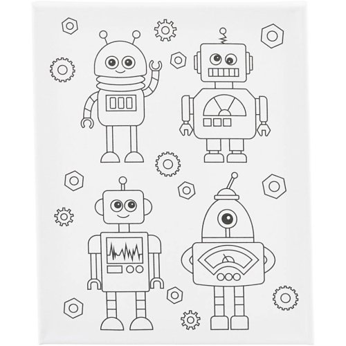 Creative Malířské plátno s předtiskem 24x30 cm ROBOTI