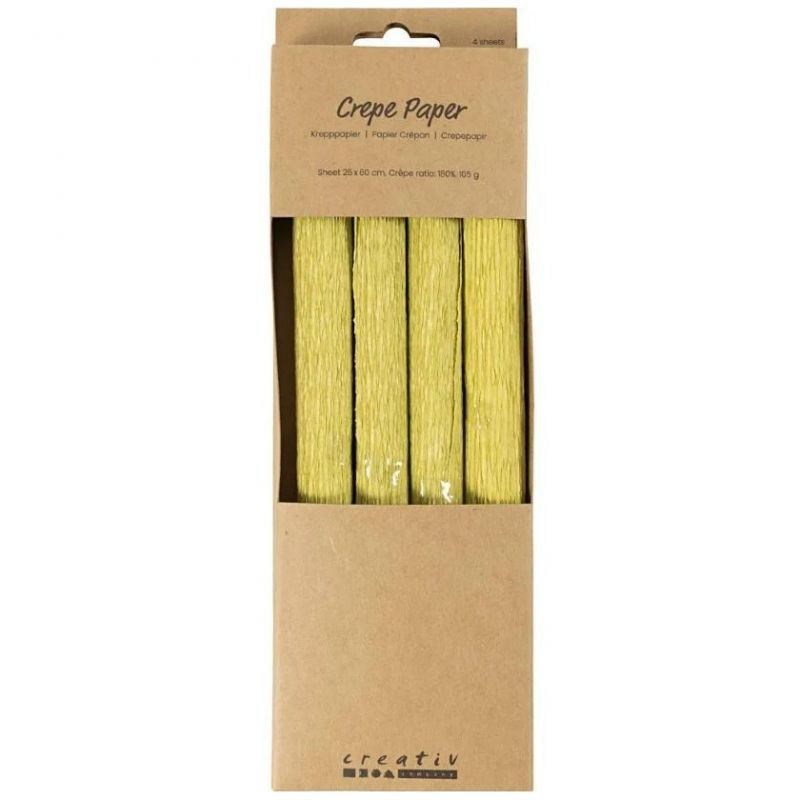 Krepový papír sada - zelená (4ks)