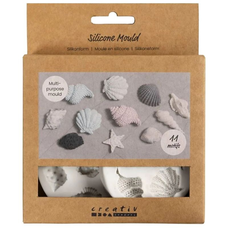 Silikonová forma na odlévání - mušle a ulity (2ks)