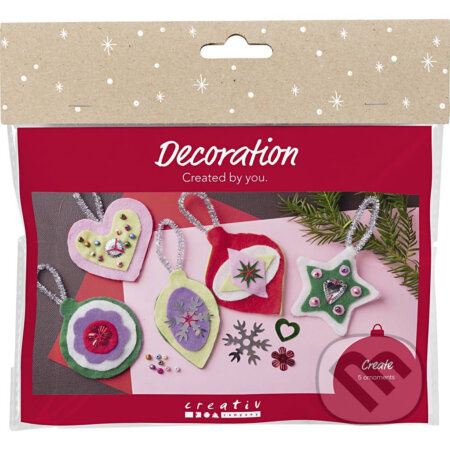 Kreatívna sada Vianočné ozdoby plstené