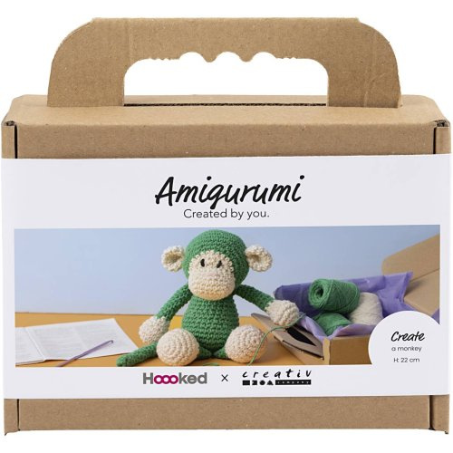 Creative Amigurumi sada háčkování - OPICE zelená