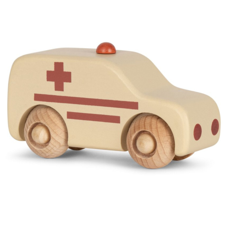 KONGES SLOJD Dřevěná sanitka - auto NATURE