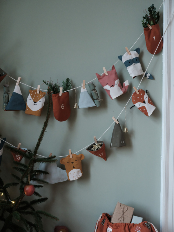 Adventní kalendář látkový Woodland od FABELAB