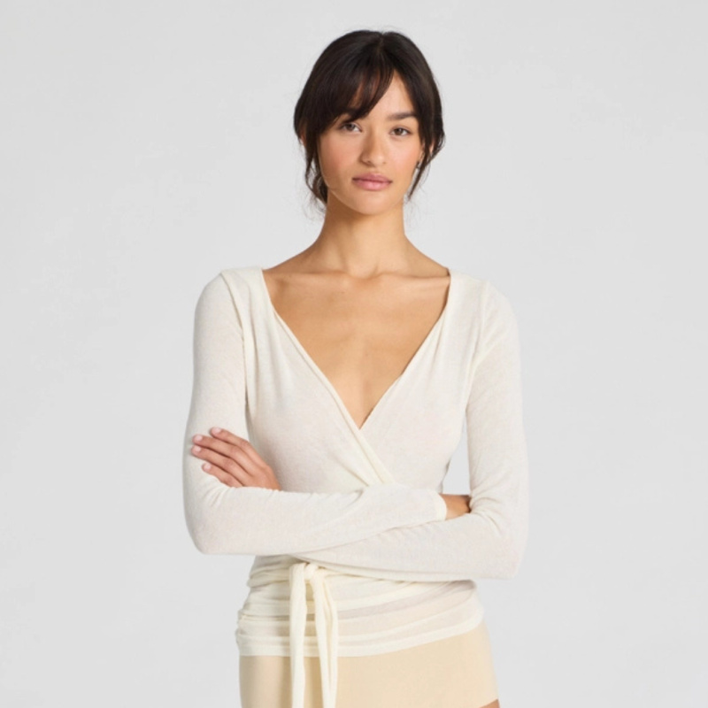 GAI+LISVA Zavinovací top Anne - Off White Velikost: S