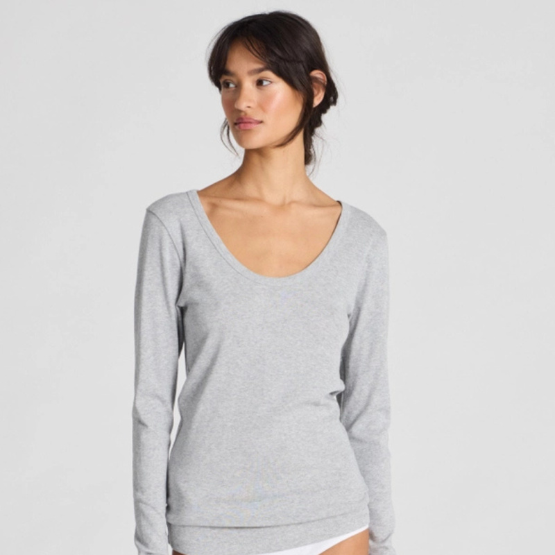 GAI+LISVA Dámské tričko Ivy - Light Grey Melange Velikost: S